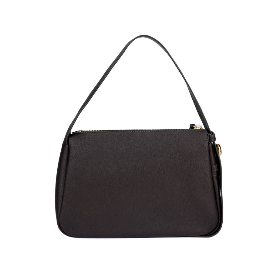 TORY BURCH Romy Cow Leather Shoulder Bag Women's Dark Brown