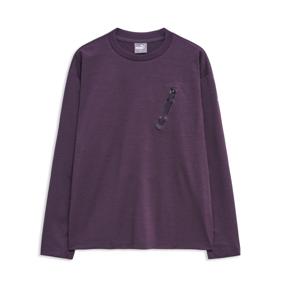 PUMA T Shirts Men's Purple Crew Neck