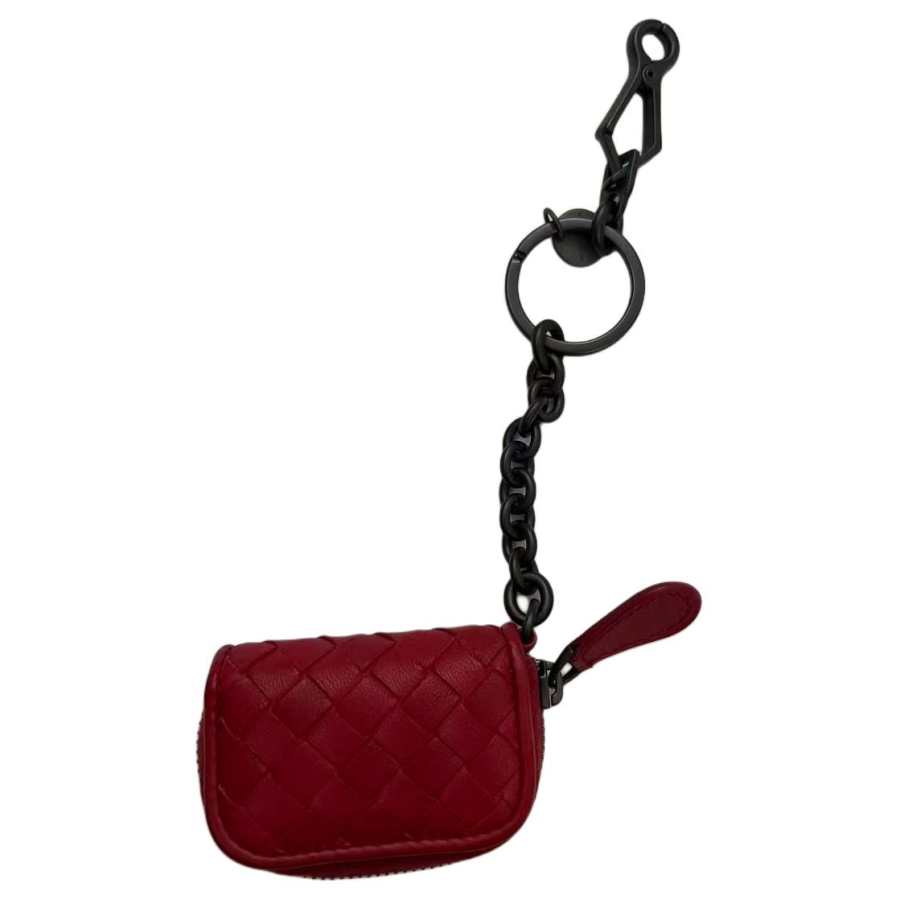 Bottega Veneta Sheepskin Keychains Unisex Red