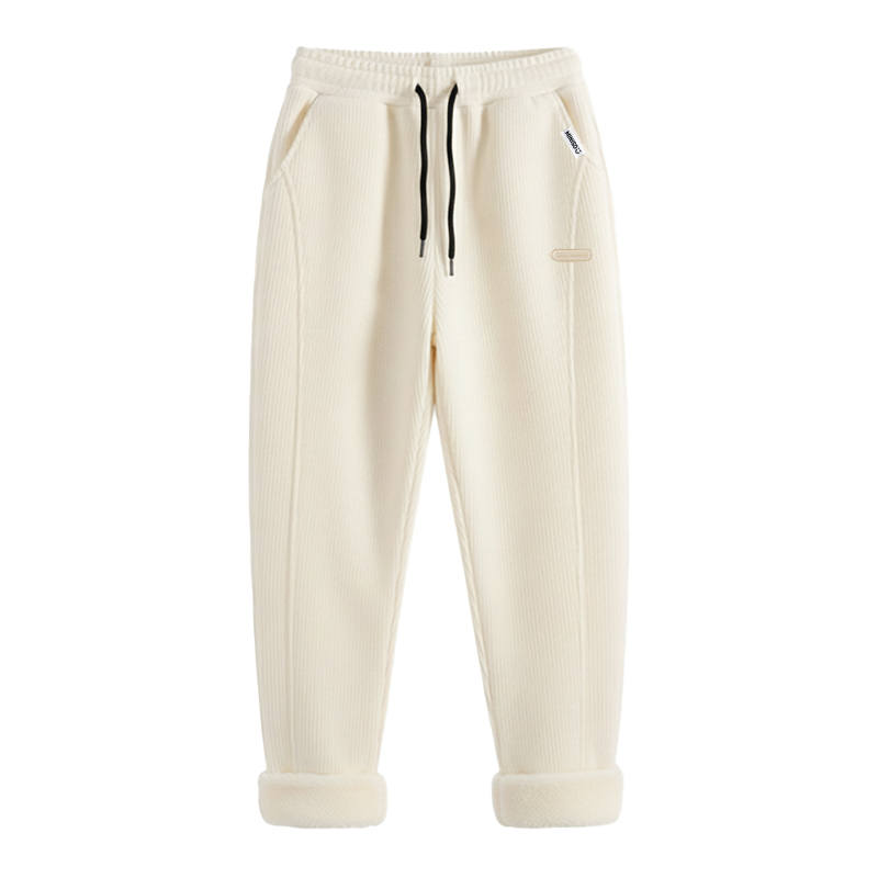 MINISO Casual Pants Unisex Thickened And Fleece Lined Cuffed Pants