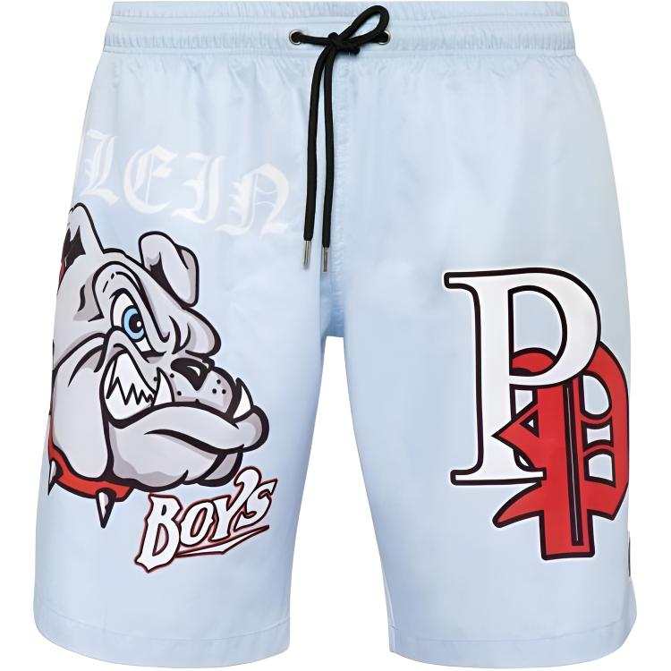 Philipp Plein Bulldogs-print swim shorts