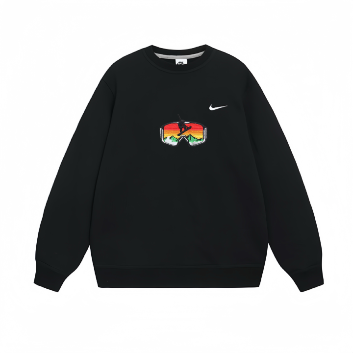 Nike Nike Fleece Lined Extreme Skiing Refined Embroidery Logo Print Crew Neck Long Sleeved Pullover Sweatshirt Unisex