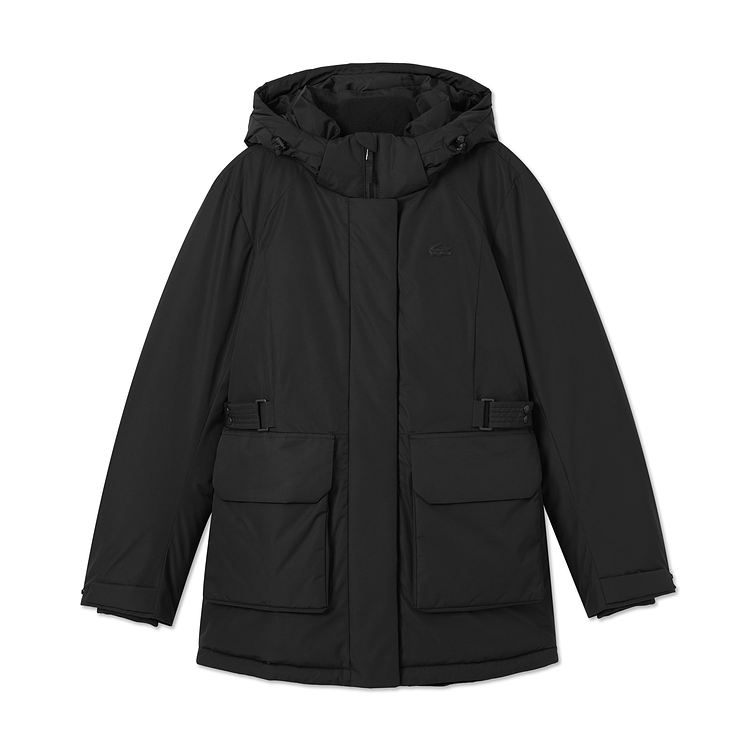 LACOSTE Down Jackets Women's 031/Black Detachable Hood Moderate