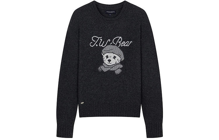 Teenie Weenie Knitwear Women's Gray Crew Neck Moderate Other