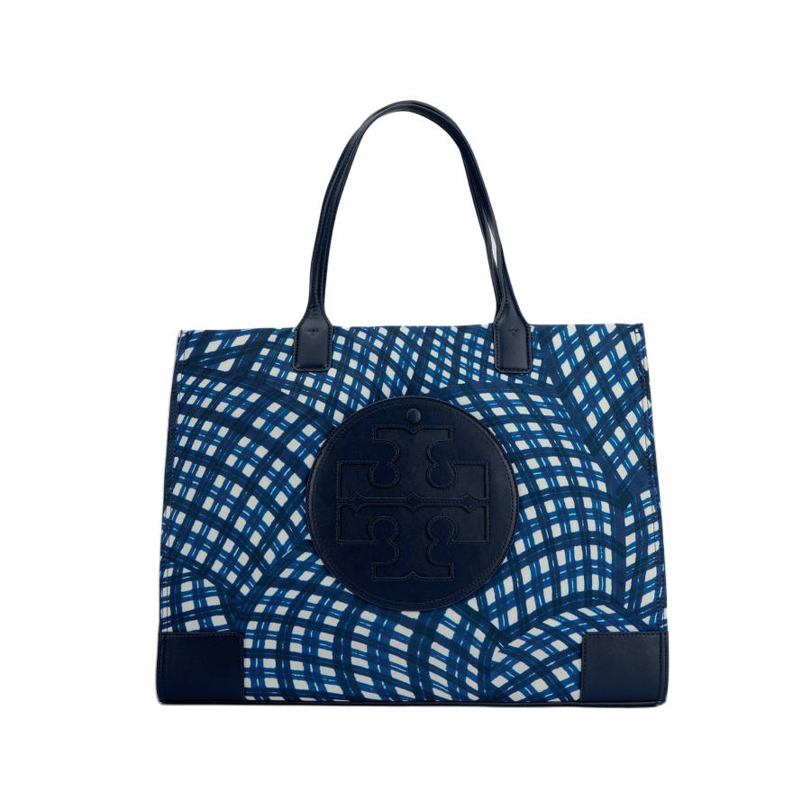 TORY BURCH TORY BURCH Tory Burch Ella Artificial Leather Polyester Shoulder Bag Women's Blue