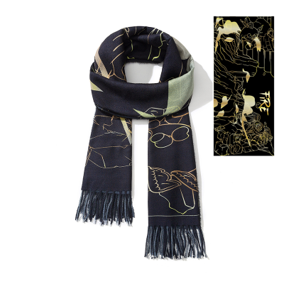 FireMonkey Polyester Knit Scarves Unisex Custom Greeting Card