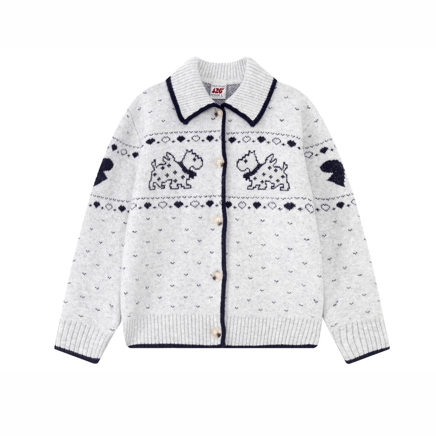 F426 F426 Sweaters Unisex Lapel Moderate