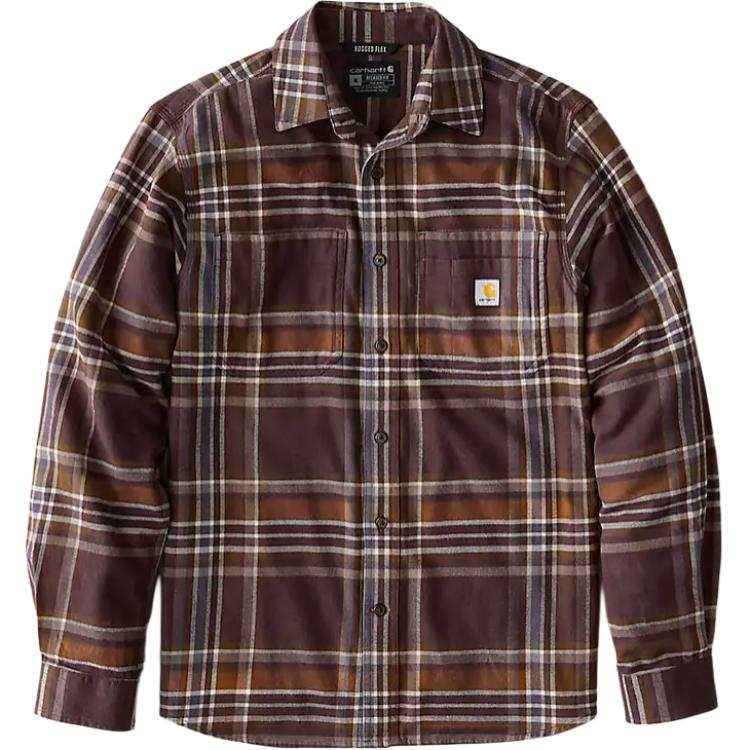 Carhartt FW25 107010 Rugged Flex™ Relaxed Fit Midweight Flannel Long Shirt Men's