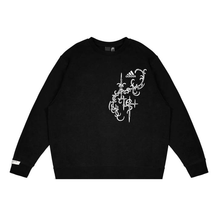 Adidas Adidas Sweatshirts Unisex Black Crew Neck Moderate Regular