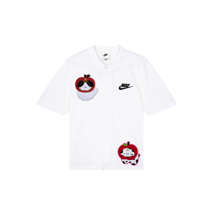 Nike Nike Polo Shirts Men's White Polo Collar Moderate Straight Fit
