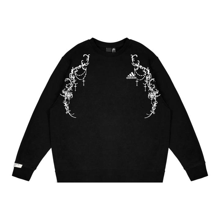 Adidas Adidas Sweatshirts Unisex Black Crew Neck Moderate Regular