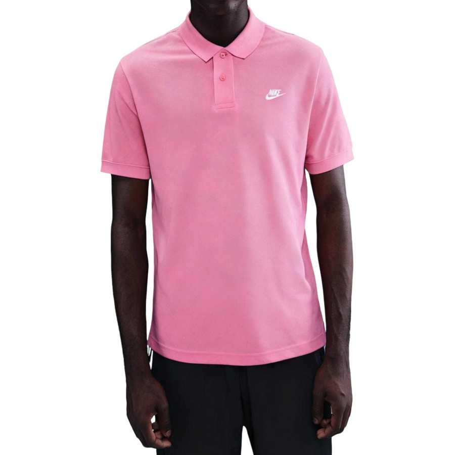Nike Nike Club Polo Shirts Men's Pink Ice Cream Color/White Polo Collar Moderate