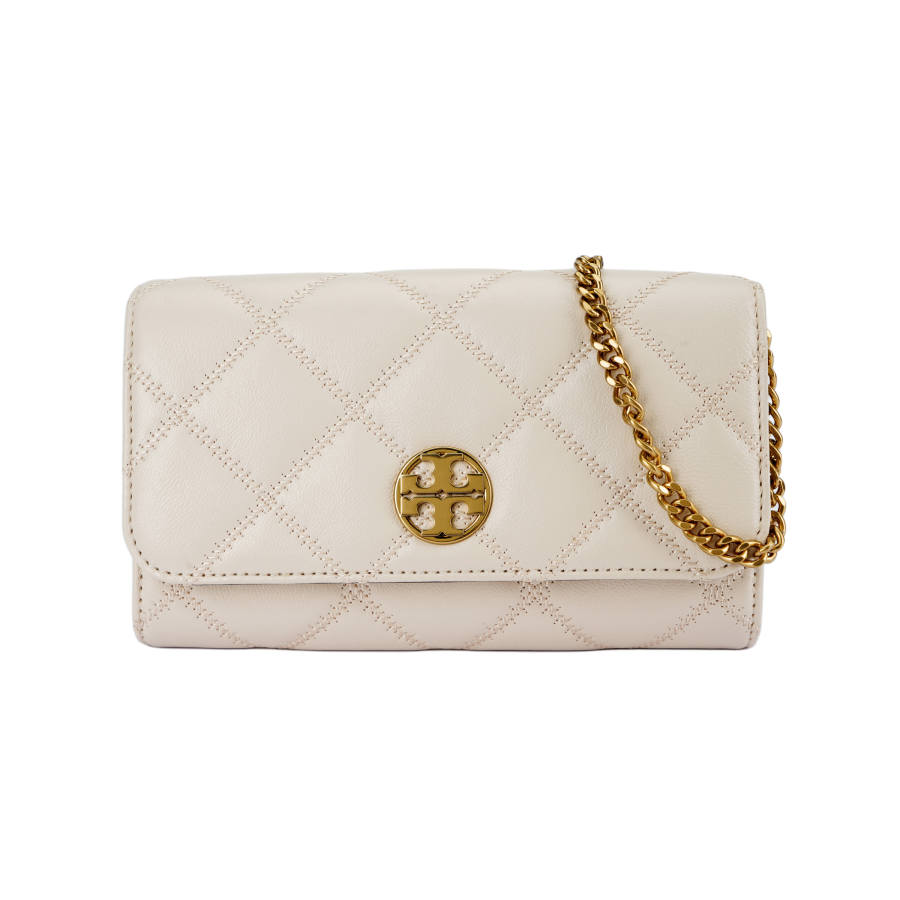 TORY BURCH Willa Leather Handbag, Shoulder Bag Women's White