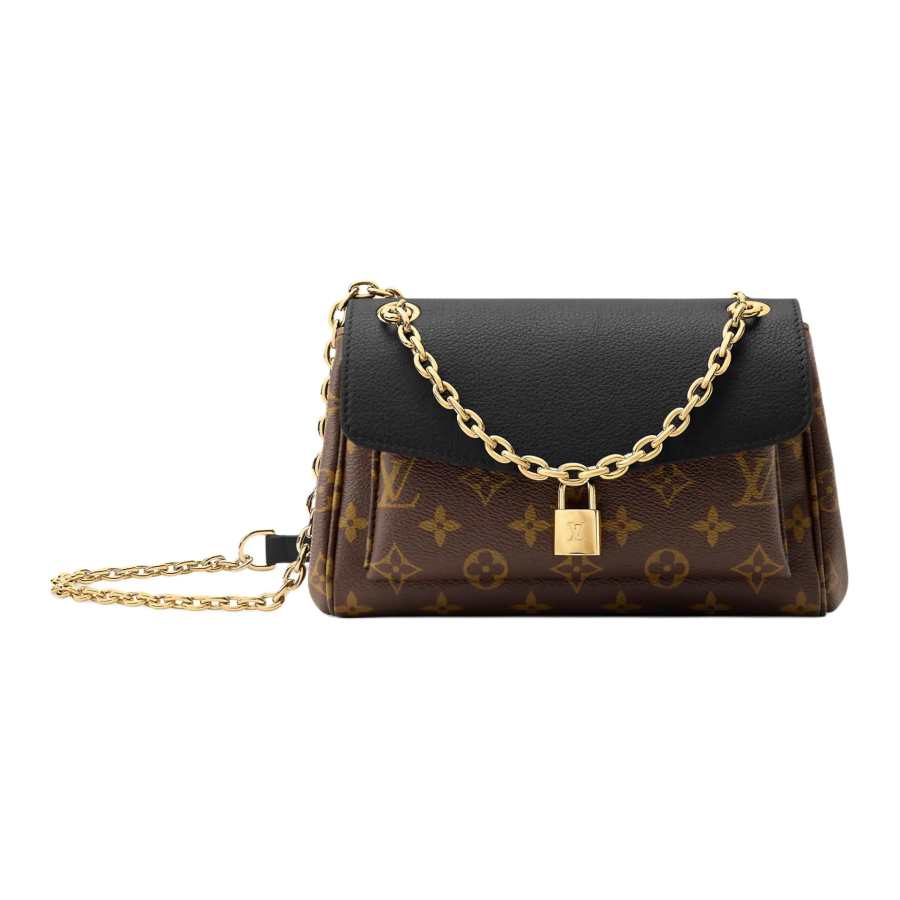 LOUIS VUITTON Saint Germain Coated Canvas Crossbody Bag, Shoulder Bag Small Women's Brown & Black