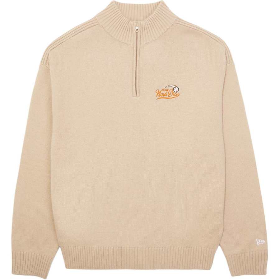 New Era Sweaters Unisex Khaki Stand Collar Thickened