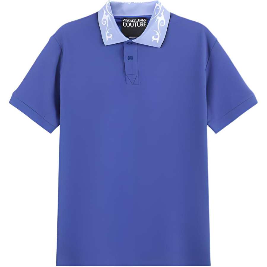 VERSACE JEANS COUTURE SS24 Polo Shirt Men's Blue