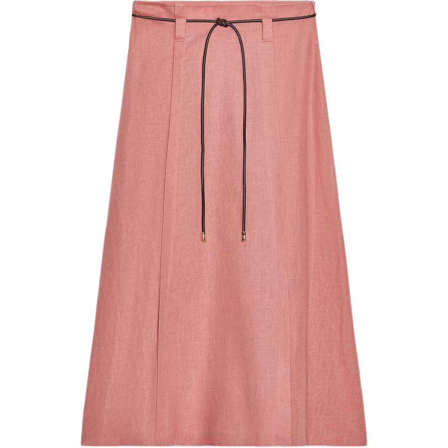 ZARA Casual Long Skirts Women's Burgundy Moderate