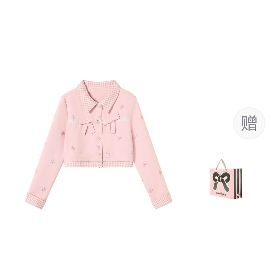 Fabric Pig Cropped Coat Women's