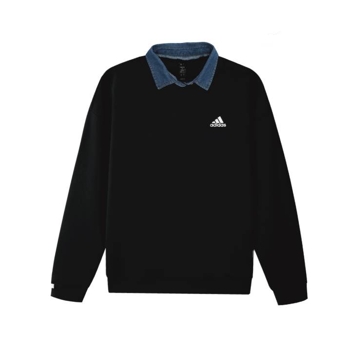 Adidas Adidas LABEL Sweatshirts Unisex Black Lapel Moderate Regular
