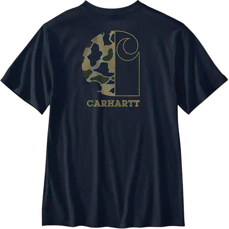 Yohji Yamamoto 107183 FW25 Lightweight Short Sleeve Pocket Camo Graphic T Shirt T Shirt Relaxed Fit Men's