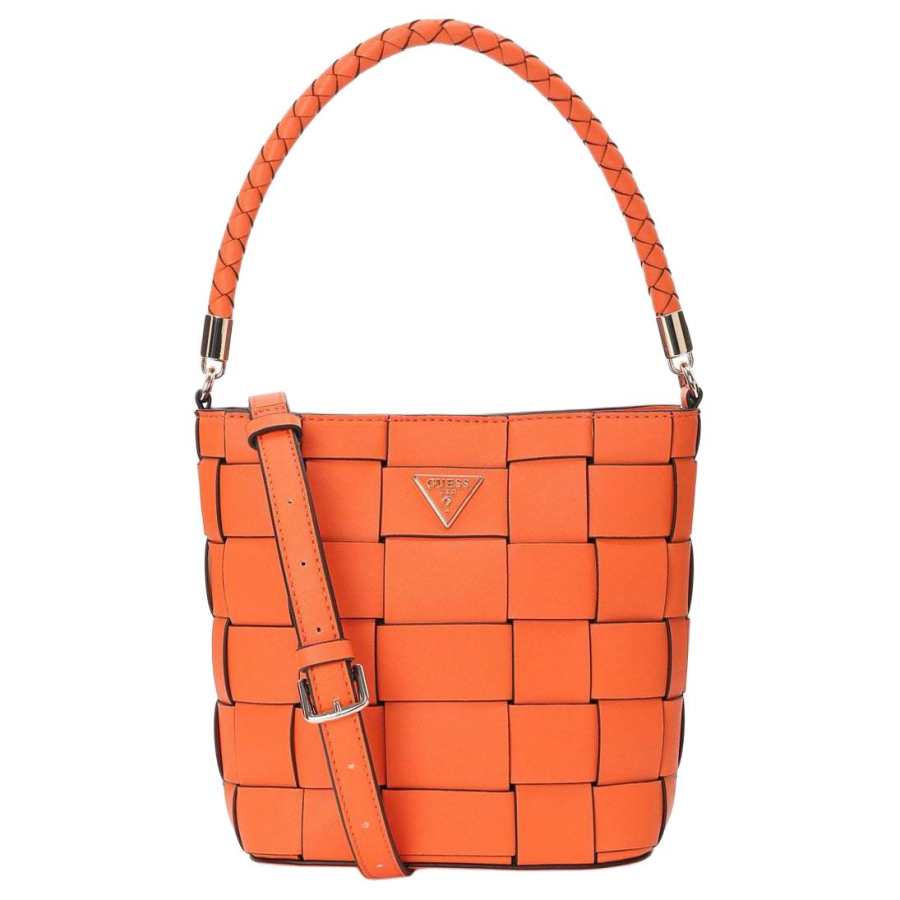 GUESS Artificial Leather Shoulder Bag, Crossbody Bag, Handbag Women's Orange