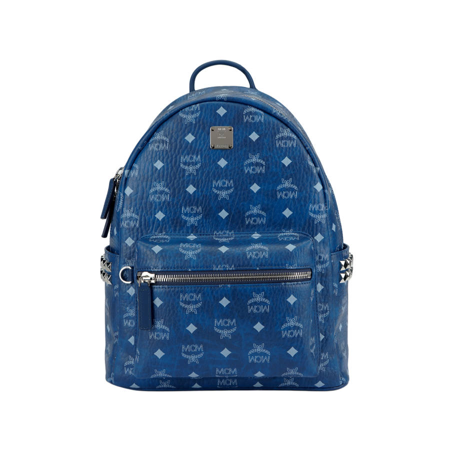 MCM MCM Stark Artificial Leather Backpack Regular Unisex Blue