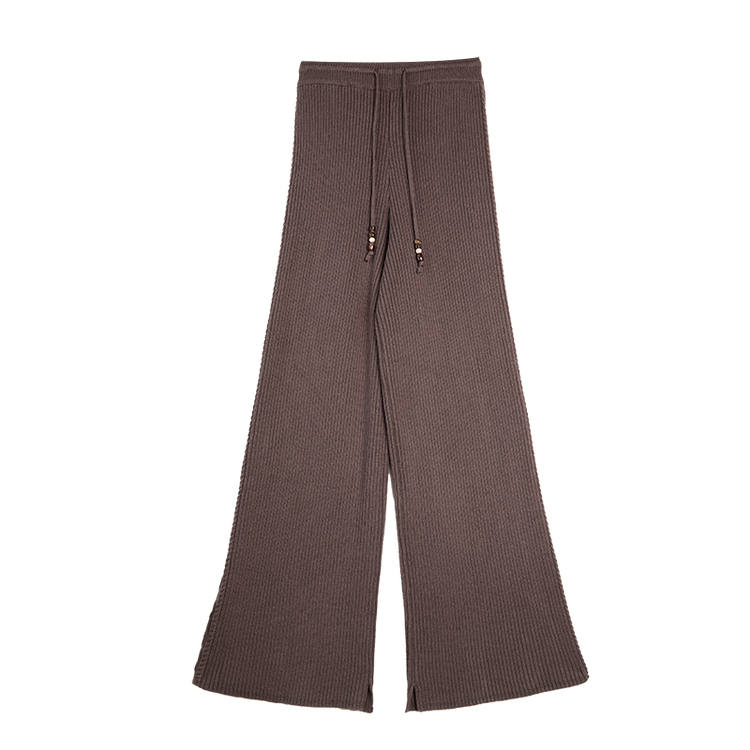 ELLE Casual Pants Women's Coffee Moderate Wide Leg Pants