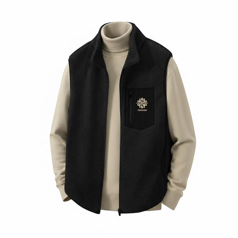 Tonlion Vests Unisex Stand Collar Thickened Other