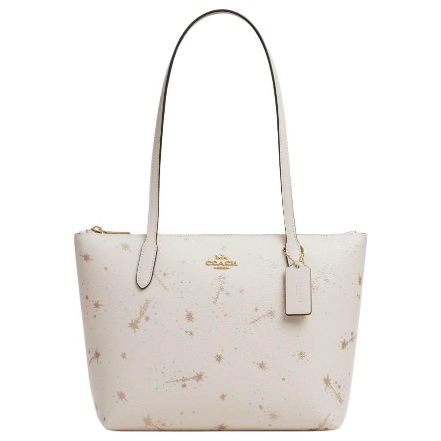 COACH COACH Fiona Artificial Leather Shoulder Bag Medium Women's Chalk White