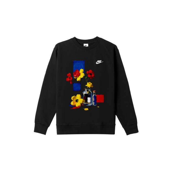 Nike Nike Sweatshirts Men's Black Crew Neck Moderate Regular