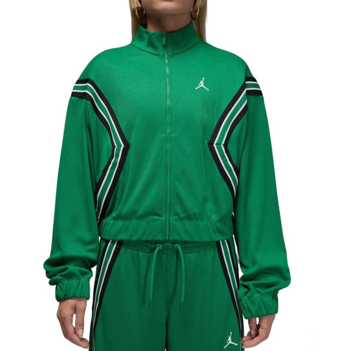 Jordan Jordan Brooklyn Jackets Women's Malachite Green/Sail White Turtleneck Moderate Other