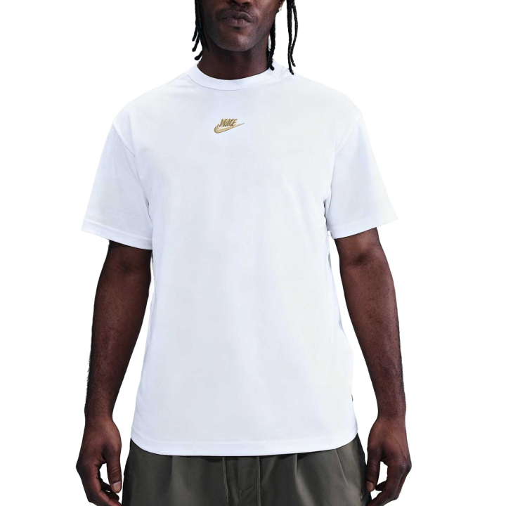 Nike Nike Sportswear T Shirts Men's White/Gold Crew Neck Moderate