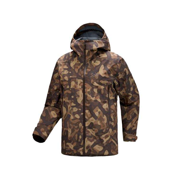 Arcteryx SABRE Jackets Men's Carob Grottoflage Hooded Non Detachable Moderate Other