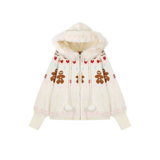 Umoumo Sweaters Women's Hooded Thickened Cardigan