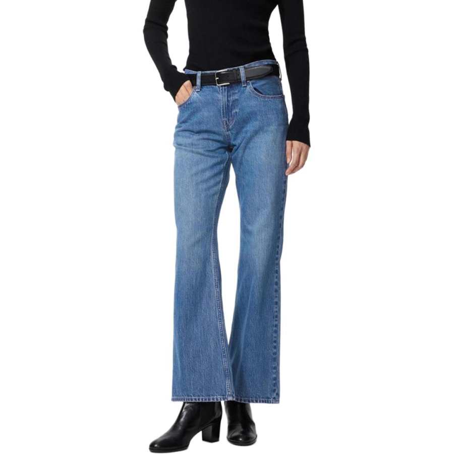 UNIQLO Jeans Women's Blue Moderate Flared Pants