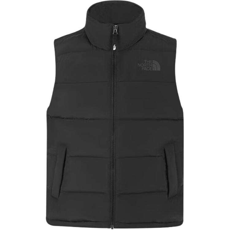 THE NORTH FACE Down Vests Men's Cosmic Black Stand Collar Moderate