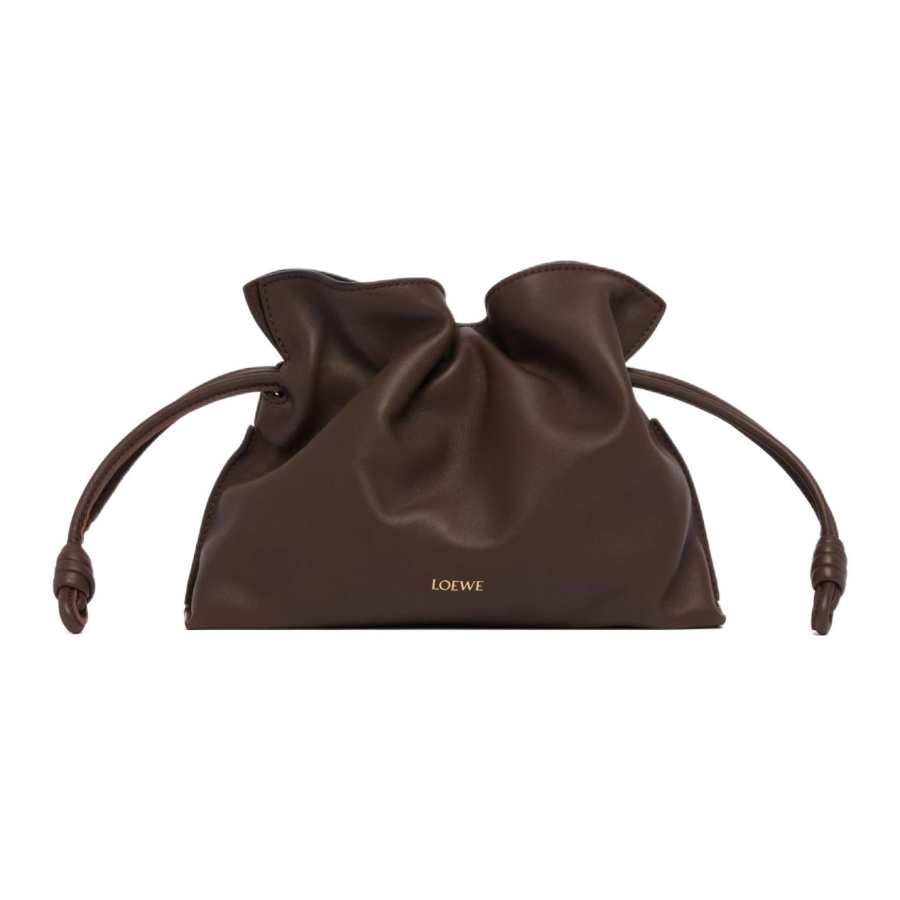 LOEWE Flamenco Cow Leather Handheld Shoulder Bag Mini Women's Brown
