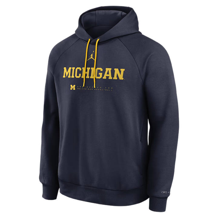 Jordan Jordan Michigan Courtside Basketball Practice Men's Jordan Brand Dri-FIT Pullover Hoodie