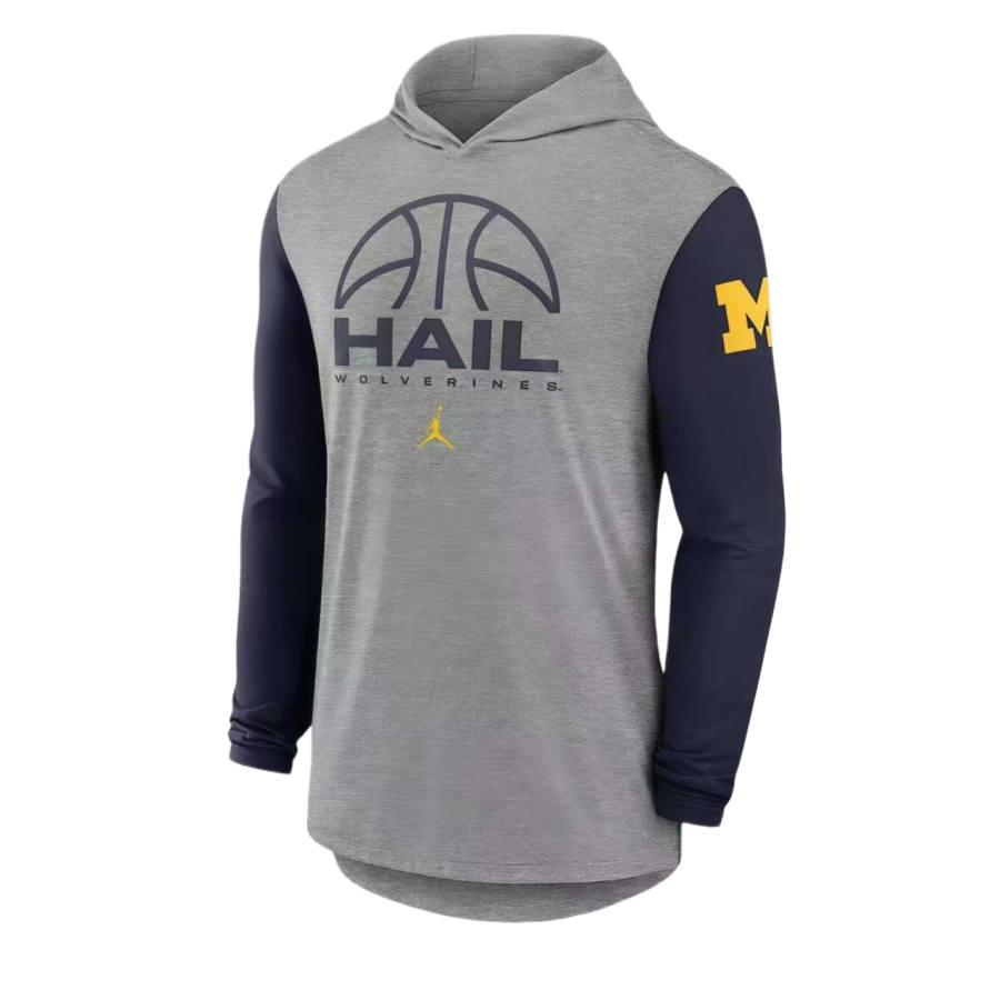 Jordan Jordan Michigan Basketball Men's Jordan Brand Dri-FIT College Long-Sleeve Hooded T-Shirt
