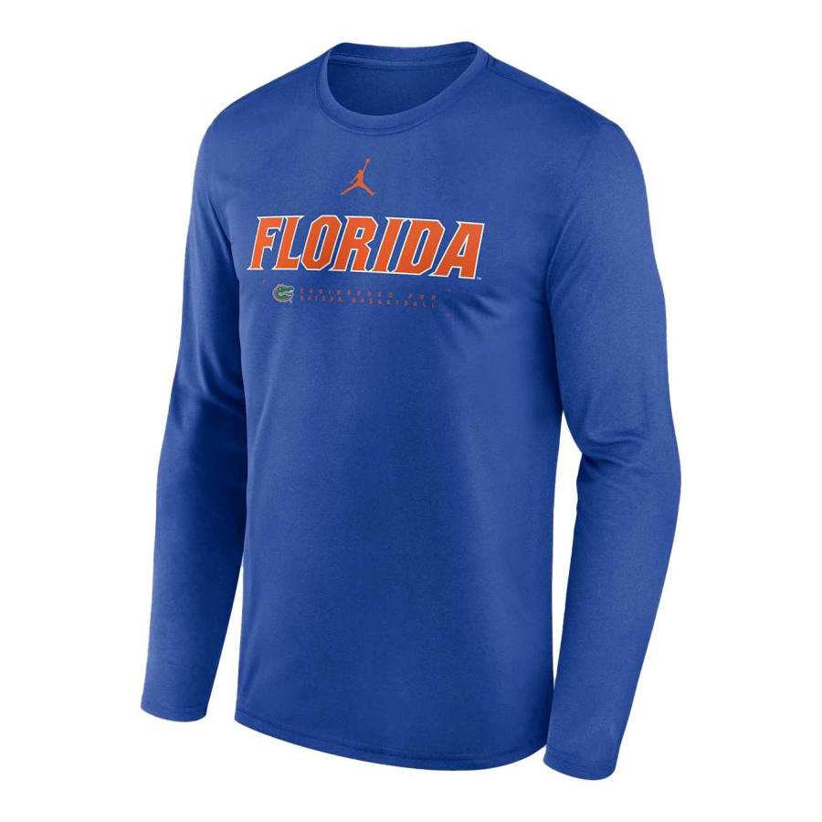 Jordan Jordan Florida Courtside Basketball Shootaround Legend Men's Jordan Brand Dri-FIT College Long-Sleeve T-Shirt