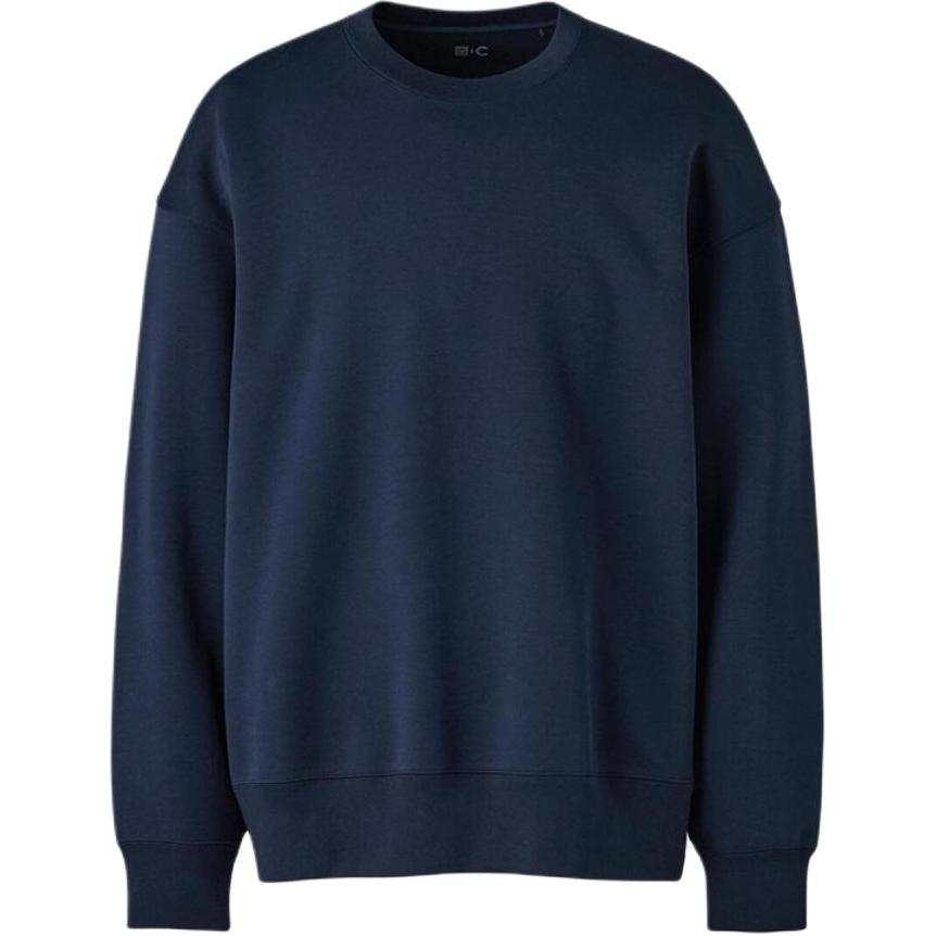 UNIQLO Sweatshirts Unisex Navy Blue Crew Neck Moderate