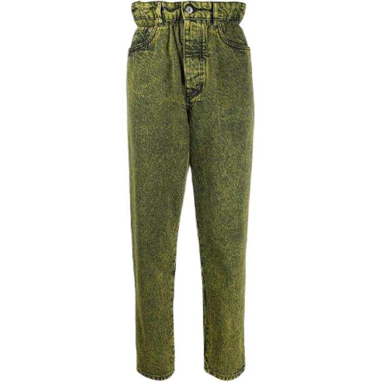 MIU MIU Jeans Women's Green Moderate Straight Fit Pants