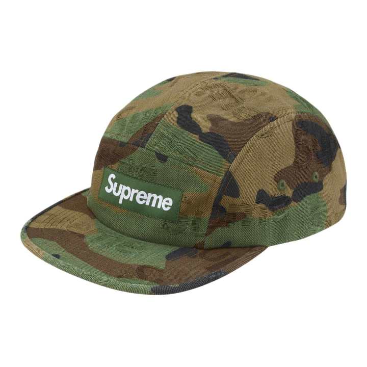 Supreme Supreme 100% Cotton Baseball Caps Unisex Woodland Camouflage/Hard Indigo Blue/Black