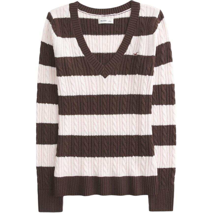 Hollister/ Sweaters Women's Brown V Neck Moderate Other