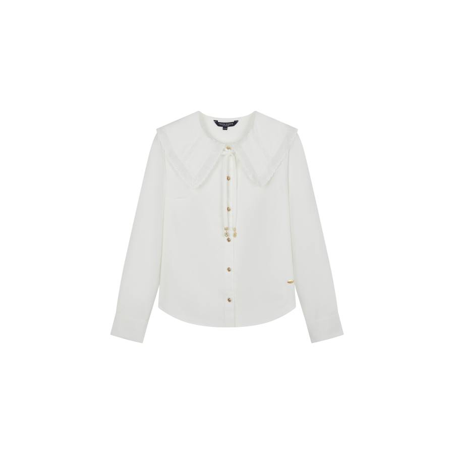 Teenie Weenie Shirts Women's White Peter Pan Collar Moderate Other