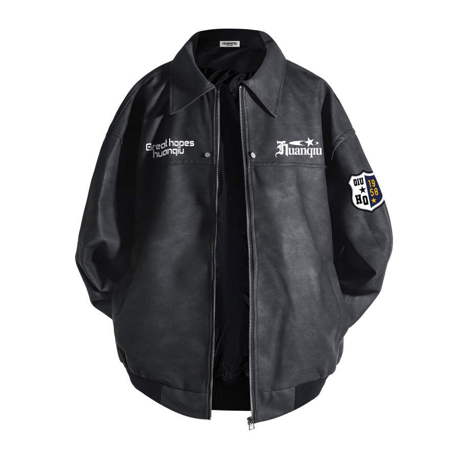 HUANQIU Jackets Unisex Lapel Thickened