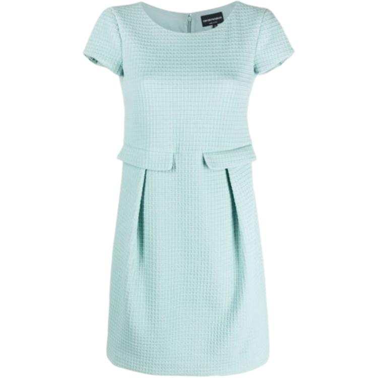 EMPORIO ARMANI Short Sleeved Dress Women's Light Blue
