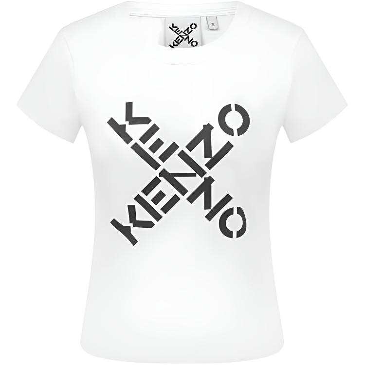 KENZO Letter Logo Regular T Shirt Women's White