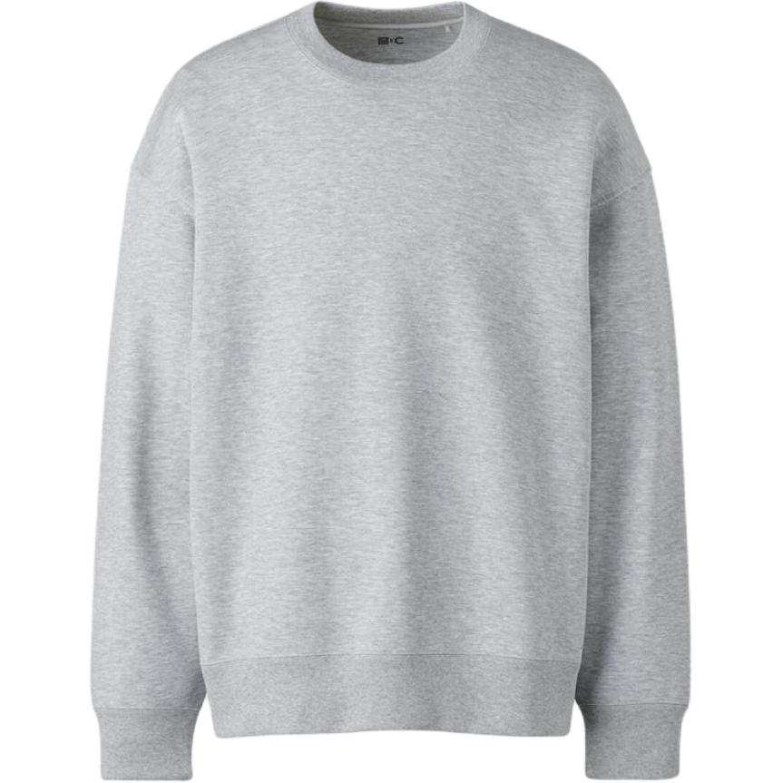 UNIQLO Sweatshirts Unisex Gray Crew Neck Moderate