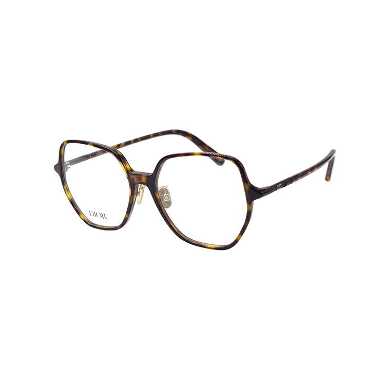 DIOR Irregular Shape Prescription Glasses Women's Tortoiseshell